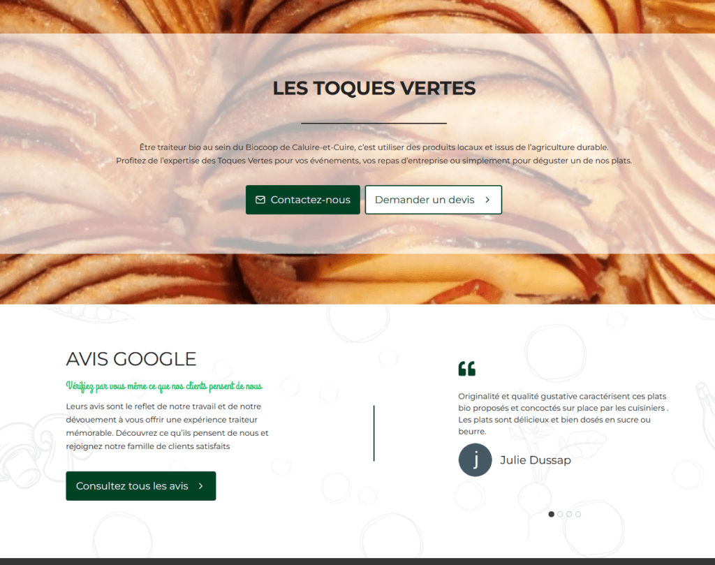 Les Toques vertes - Avis Google